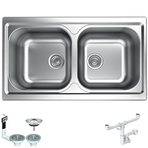 💧 Ampia Capienza – 2 Vasche spaziose con profondità di 150 mm, perfetta per lavaggi comodi.