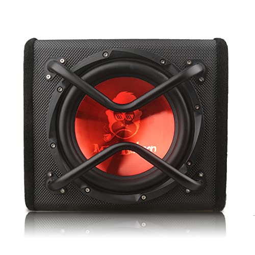 10 Inch 1000W Big Red Gorilla Edition Active Car Subwoofer – Includes Loaded Enclosure with Amplifier