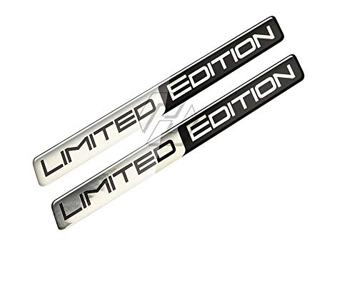 [Lot de 2] Hirondelle Bleue® Sticker Effet 3D Noir/Blanc 'Limited Edition' pour Voiture Moto Scooter, Vendeur Français, Livraison Gratuite Cover