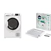 Bauknecht T Advance M11 8X3WK DE Warmtepompdroger, A+++, 8 kg, ActiveCare-technologie & wpro SKS101, wasmachine-accessoires, drogeraccessoires, verbindingsframe met legplank, 60 x 60 cm