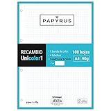 Recambio de 100 hojas de papel A4.