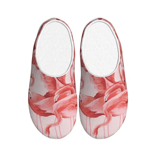 Chaussons d'hiver EdWal Flamingo1 pantoufles peluche chaudes antidérapantes maison 39