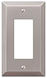 Amerelle Century Single Rocker Steel Wallplate in Brushed Nickel