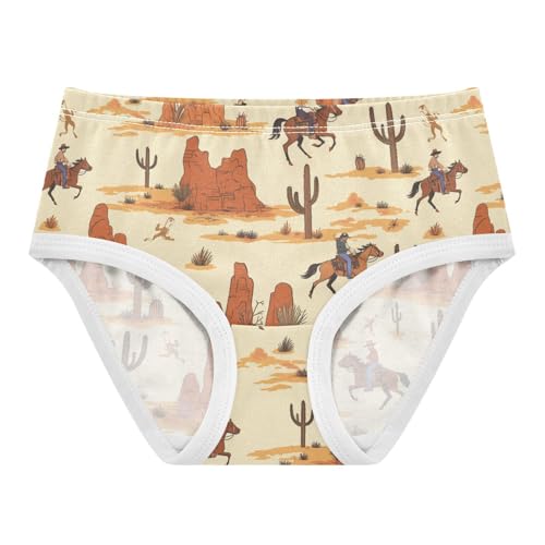 Wusikd Cowboys Horseback Girls' Underwear Cotton Girls Briefs Soft Toddler Underwear 2T