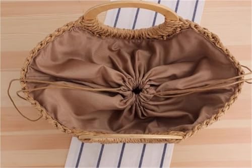 Straw Handbags For Women 2025 Hand-woven Round Handle Ring Tote Retro Summer Beach Rattan Bag2