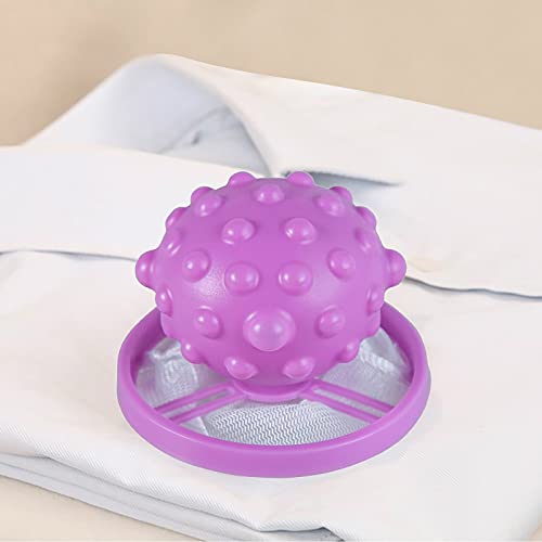 Image of 1Pc Yellow Pet Hair Remover for Laundry Reusable Hair Catcher,Pet Hair Remover Laundry， Laundry Float Trap Mesh Bag Washing Machine Hair Filter Washer Portable Hair Remover Washing Balls Lint Remover
