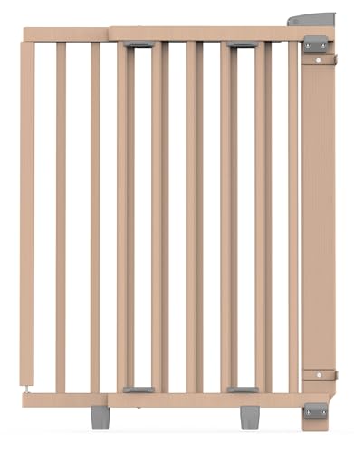 Geuther TÜV/GS zertifiziertes Türschutzgitter 58-133 cm | Treppenschutzgitter zum Bohren | Extra Hoch: 83 cm | Stufenlos einstellbar | Ohne Stolperfalle 2732