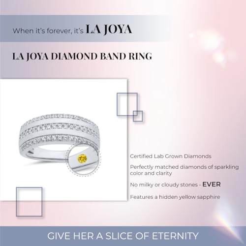 Lab Grown Diamond Rings for Women | Real White Gold Plated 925 Sterling Silver 1/4 CTTW Certified Diamond Bands3