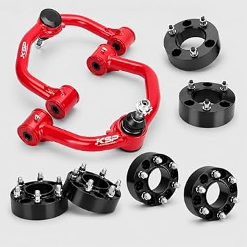 KSP 2-inch Front Leveling Kit +2-4" Upper Control Arm + 6x135 2inch Hubcentric Wheel Spacers for F150 2004-2014