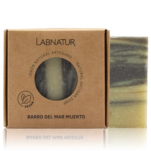 Labnatur Jabón Natural Barro del Mar Muerto Artesanal - Purificante - Elimina Impurezas y Suaviza - Con Aceites de Oliva y Coco - Vegano y Sin Aceite de Palma - Fabricado en España - 100 g