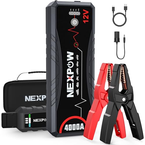 NEXPOW 4000A Car Jump Starter with LED & USB