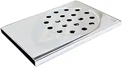 Ralo de Passagem para Box de Banheiro em Aço Inox 14x10cm – Ralo Pratic com Escoamento de Água por Baixo do Box, Modelo Completo, Alta Resistência e Durabilidade