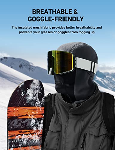 Astroai Balaclava Ski Mask Winter Fleece Thermal Face Mask Cover For Men Women Warmer Windproof Breathable, Cold Weather Gear For Skiing, Outdoor Gear, Riding Motorcycle & Snowboarding, Gray #TOP3