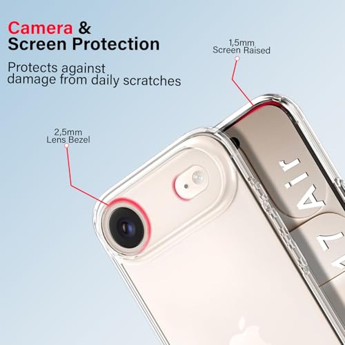 Image of KACA Clear Back Cover Case for Apple iPhone 17 Air |Case for iPhone 17 Air|Shockproof Bumper TPU Protective Design|Apple iPhone Air Back Cover- Transparent