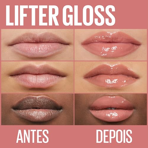 Maybelline NY Brilho Labial com Ácido Hialurônico Lifter Gloss Stone, 5.4ml