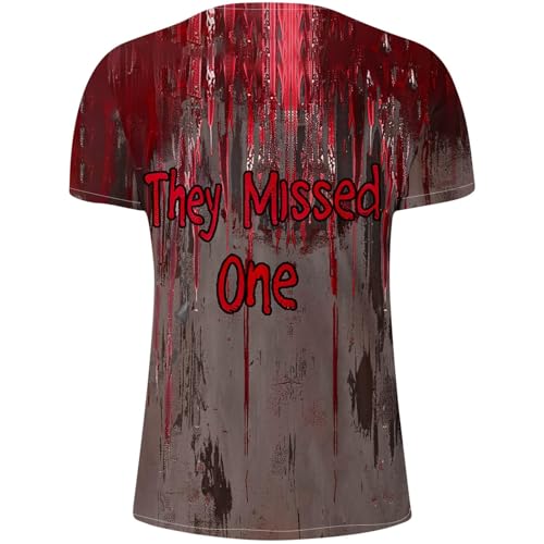 I'm Fine Bloody Shirt, Problem Solved Halloween Cloth, Men Horror Tshirts Funny Shirts3