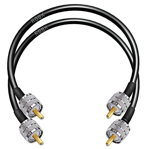 MP-MP CB 同軸 ケーブル M型 RG8X TUOLNK UHF PL259 オス-オス 低損失 同軸 ケーブル 12インチ(30cm)ルーターアンテナアナライザー用 SO239 延長 ケーブル2本
