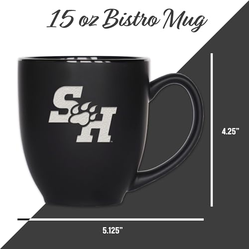 Image of Rico Industries NCAA Primary 15-Oz Personalized Matte Black Bistro Mug - for Hot or Cold Drinks