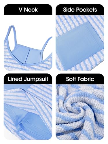 Image of Fisoew Womens Tennis Athletic Dress Mini Romper Dress with Built in Shorts Summer Vacation Outfits