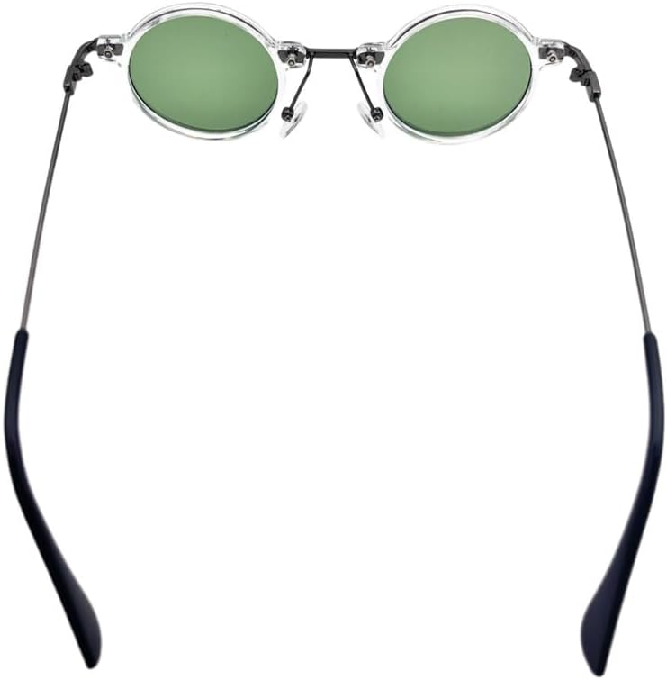 Small Round Sunglasses Men Women, Vintage Punk Circle Style Metal Frame Hippie Sun Glasses UV400 Lens - Image 7