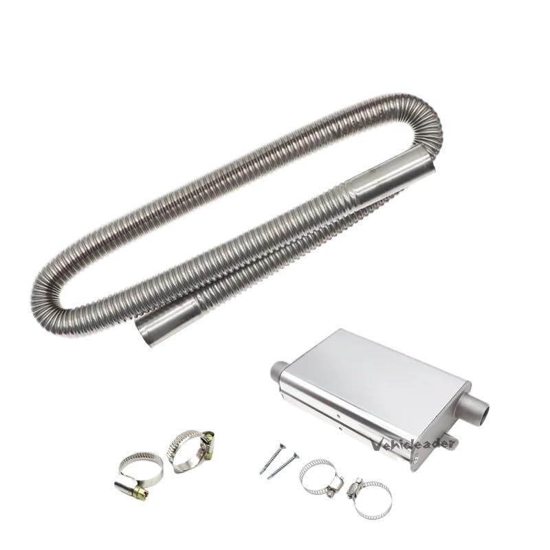 60-300cm Rura wydechowa ogrzewania postojowego z tłumikiem 24 mm Ulepszony uchwyt zaciskowy(100cm Pipe Silencer)