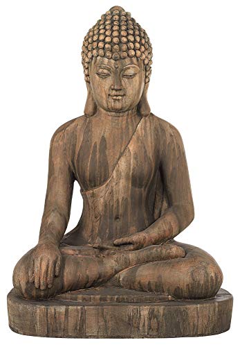 John Timberland Zen Buddha Outdoor Statue 29 1/2" High Floor Sitting Weathered For Yard Garden Lawn #TOP1