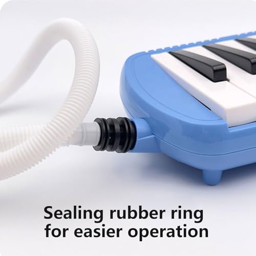 THXFUNAREA 3 PCS Melodica Mundstück und Schlauch - Flexibles Pfeifenmundstück aus Kunststoff, 59.5 cm Lang mit Schwarzem Mundstück