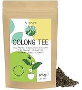 Alpi Nature Thé Oolong 125g, Feuilles Entières Séchées, Feuille de Thé Oolong Chinois, Naturellem...