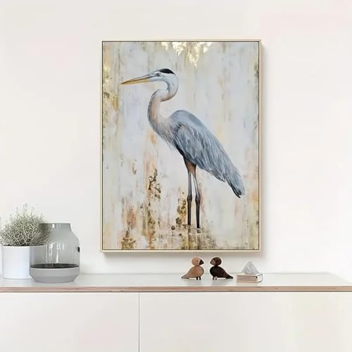 Décoration murale graffiti animaux grue affiche de maison sur toile 80x110cm