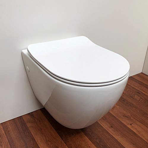 Wand-WC spülrandlos ADOB mit Keramik und Nanoversiegelung