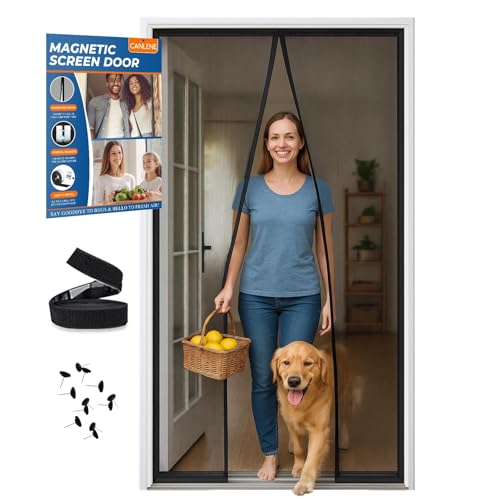 Fliegengitter Balkontür Magnet in 90x210cm – das Fliegengitter Tür für einen sicheren Insektenschutz Balkontür ganz ohne Bohren, lichtdurchlässig, reißfest & wetterfest.