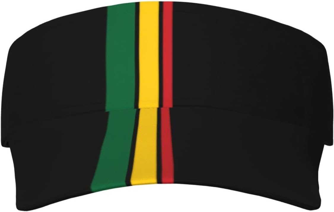 Retro Jamaica Flag Sun Visor Hats Cute Jamerican Flag Baseball Hats Adjustable Flag Sports Sun Caps for Men Women