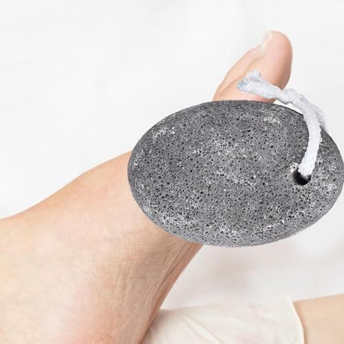 Zialofi Ferramenta de Esfoliação Vulcânica para Pés para Uma Pele Lisa, Preto