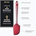 DI ORO Seamless Series 4-Piece Silicone Spatula Set - 600°F Heat-Resistant Pro-Grade Rubber Spatulas - Spoonula, Large Spatula, Small/Mini Spatula, and Jar Spatula - Kitchen Utensil Set (Red)
