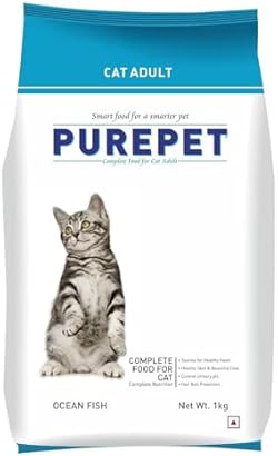 Purepet Ocean Fish Adult Dry Cat Food, 1 kg