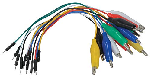 Image of AT-CM02 Alligator Clip to Male Jumper Wire Test Leads (12