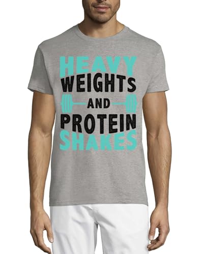 T-shirt musculation homme coton gris parfait pour la salle de sport