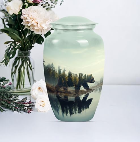 Image of Bear Urn - Urns for Human Ashes Adult Man - Cremation Urns for Adult Ashes Women - Ashes Urn - Cremation Urns for Burial - Urn for Human Ashes (10 inch Pack of 1)
