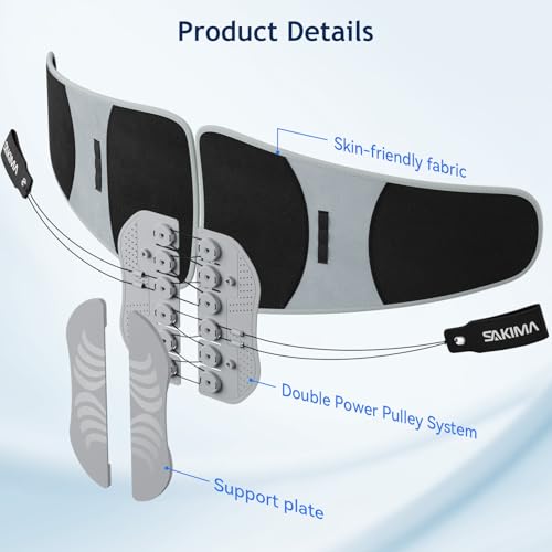 Back Brace for Lower Back Pain Relief with Pulley Support System, Adjustable Lumbar Support Belt, Breathable, Strong Support Design For Herniated Disc, Sciatica, Scoliosis(Simple-Style Medium)