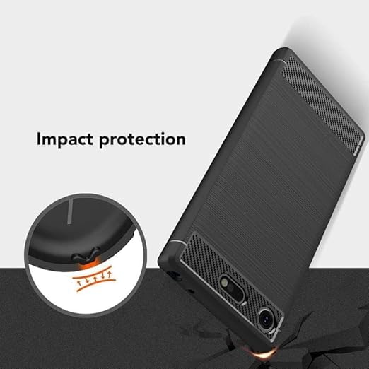 Image of Hybrid Carbon Fiber Back Case for Sony Xperia XZ1 (Black)