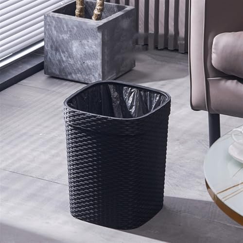 Botes de basura para cocina de caída directa papelera marrón plástico resistente 6