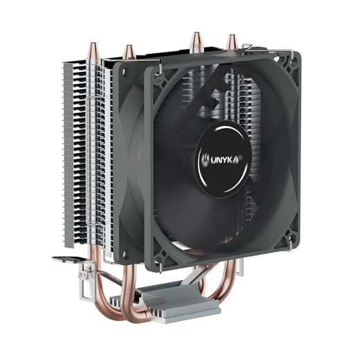 UNYKAch Disipador CPU UNYCOOL H20, Compacto 2 Headpipes 7 Aspas, Ventilador PWM Silencioso, Multisocket Intel y AMD