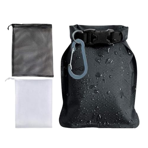 Huasean Saco para Jabón de Baño - Bolsa De Almacenamiento para Jabón De Baño con Malla | Accesorios De Impermeables para El Cuidado Diario De La Piel,para Viaje Gimnasio Camping