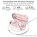 TOZO T12 Wireless Earbuds Bluetooth 5.3 Headphones Premium Sound Performance Touch Control LED Digital Display Wireless Charging Case Earphones (Rose Gold, Large)