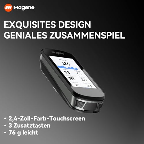 Magne C506 GPS Navigation Fahrradcomputer Kabellos, Berührbarer Farbbildschirm, wasserdichte Fahrradtacho