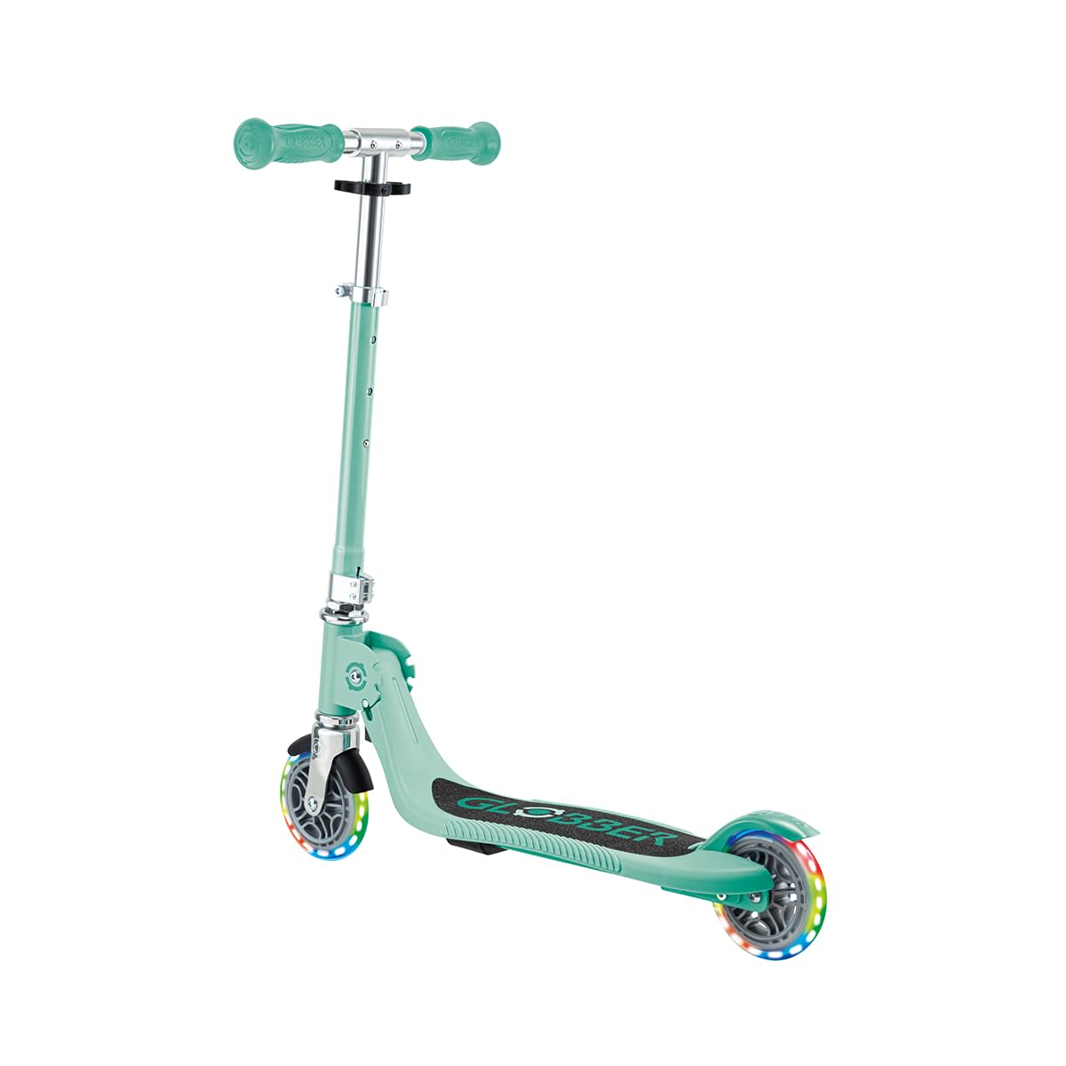 Globber - Flow Foldable Junior Lights - 2-kołowa hulajnoga dla dzieci od 3 lat, zielona