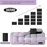 Adjustable Ankle Weights for Women Men 1/2/3/4/5/6/8/10/12/20 LBS 1 Pair Wrist Leg Arm Weights with Removable Weight Strength Training Weight for Walking Running Fitness Physical Therapy - Image 3