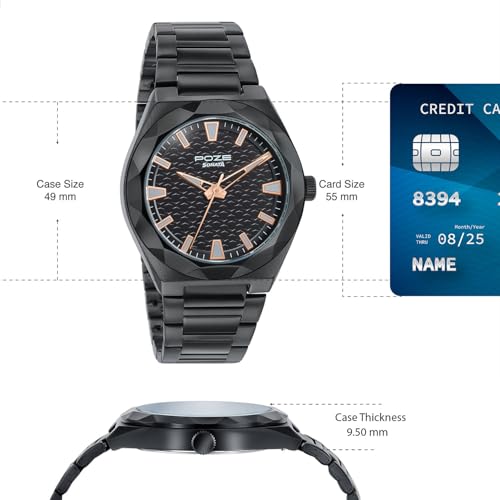 Image of Sonata Poze 9 with Quartz Analog with Sheet Metal Strap Watch for Men