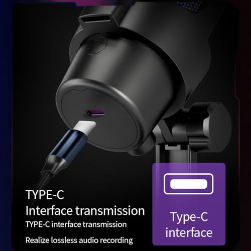 Microphone gaming USB rose Walfront avec éclairage RVB pour PC et streaming - 5