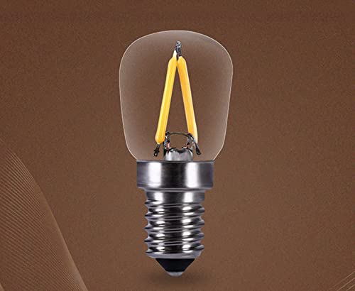 Not Dimmable St24 Led Retro Transparent Bulb 1W 120V E12 Edison Bulb Candle Holder Base, 6500K Natural White Small Filament Bulb For Ceiling Lamp Of Chandelier, Pack Of 6 #TOP5